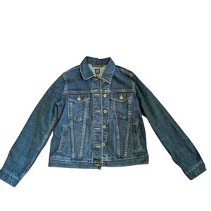 GAP Blue Jean Jacket Classic Denim Style - Petite Small